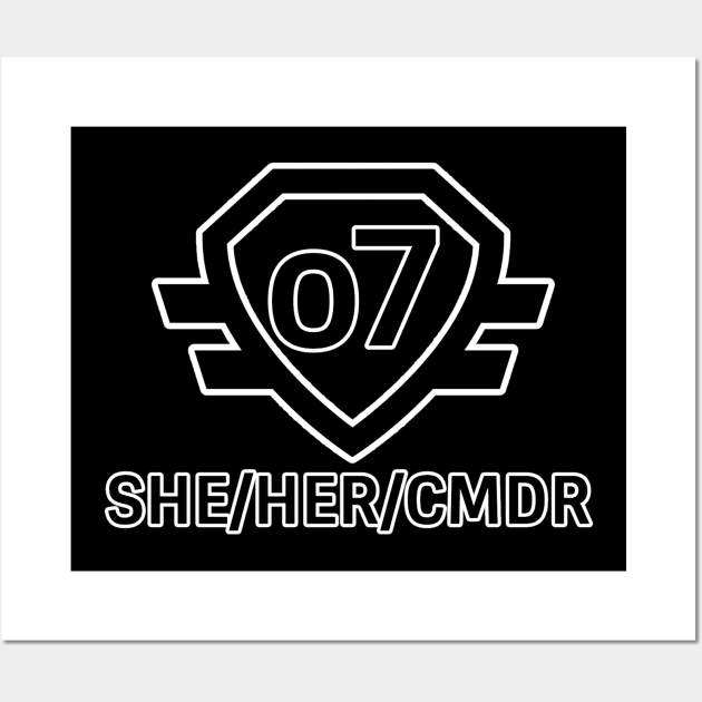 She/Her/CMDR Wall Art by Space Cadet Central
